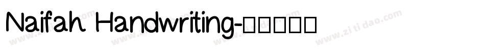 Naifah Handwriting字体转换